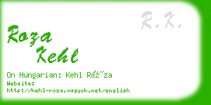 roza kehl business card